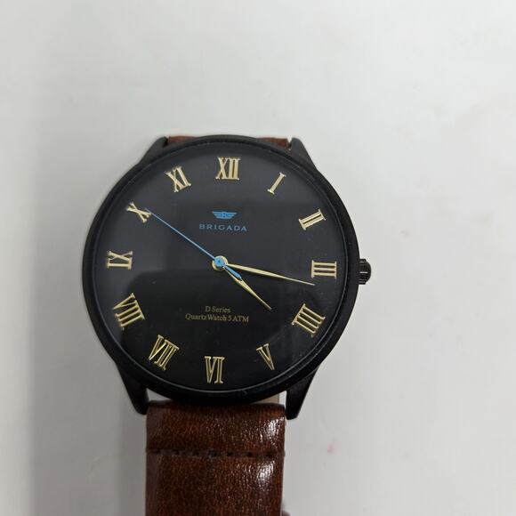 Men's Fashion Watch Lot of 5 Wrist Society Wonder Gonera Brigada Silver Leather - Picture 5 of 16